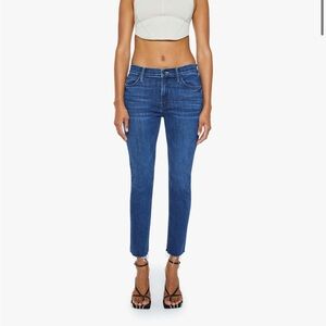 Like New MOTHER The Mid Rise Dazzler Ankle Fray in Fancy Meeting You Here